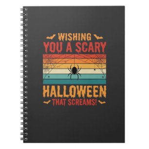 Scary Halloween Spider Web Sunset Design_1 Notebook