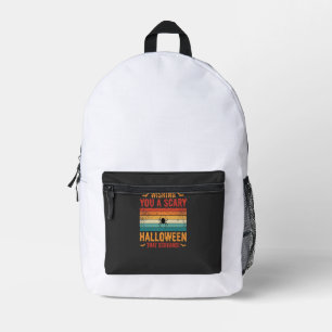 Scary Halloween Spider Web Sunset Design_1 Printed Backpack