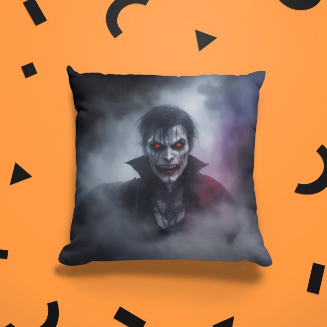 Scary Halloween Vampire Home Decor Holiday Cushion (Scary Halloween Vampire Home Decor Holiday Throw Pillow
)