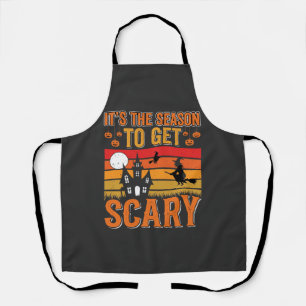 Scary Halloween Witch Haunted House Design_1 Apron