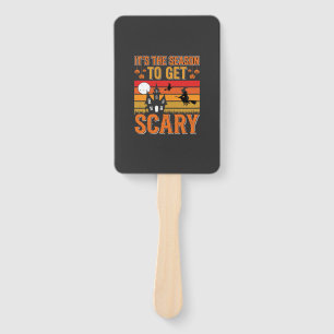 Scary Halloween Witch Haunted House Design_1 Hand Fan