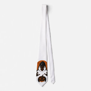 Scary Halloween Wizard – Creepy Hooded Skull Tie