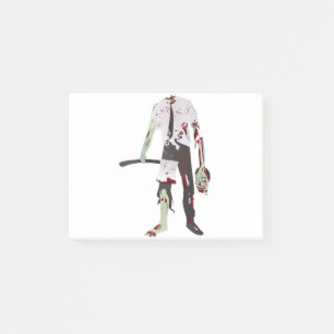 scary halloween zombie post-it notes