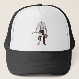 scary halloween zombie trucker hat