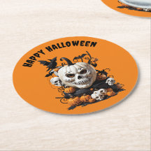 Scary Happy Halloween Skull design 