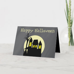 Scary Haunted House Card