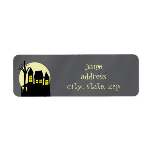 Scary Haunted House Return Address Label