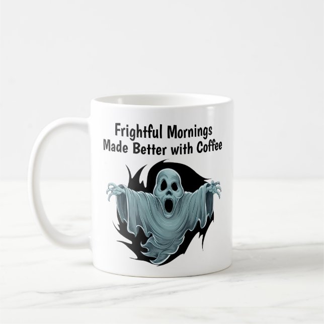Scary Haunting Ghost Coffee Mug (Left)