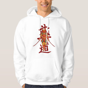 Scary Honoured Samurai Retro - Black and White Hoodie