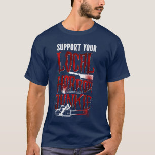 Scary Horror Movie Chain Saw Knife Support Your Lo T-Shirt