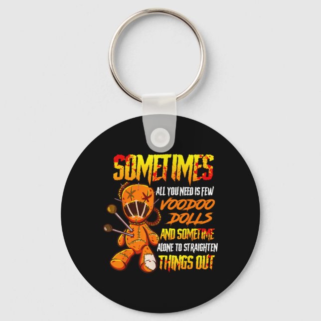Scary Horror Voodoo Doll Key Ring (Front)