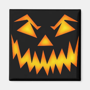 Scary Jack O Lantern Face Magnet