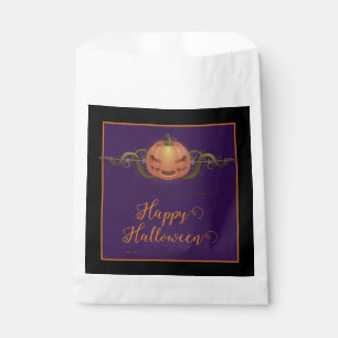 Scary Jack-o-Lantern Halloween   Black Favour Bag
