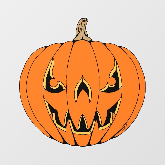 Scary Jack-o'-Lantern Halloween Design (Sheet)
