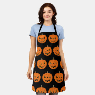 Scary Jack-o'-Lantern Halloween Design Apron