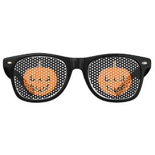 Scary Jack-o'-Lantern Halloween Design Retro Sunglasses
