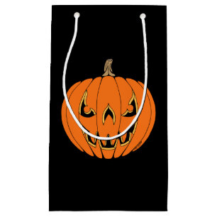 Scary Jack-o'-Lantern Halloween Design Small Gift Bag