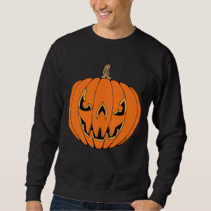 Scary Jack-o'-Lantern Halloween Design Sweatshirt