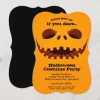 Scary Jack o' Lantern Halloween Invitations