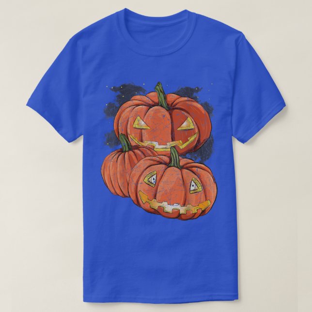 Scary Jack O Lantern Spooky Halloween Costume Cree T-Shirt (Design Front)