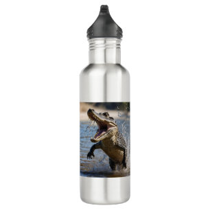 Scary Jaws: Australian Crocodile Leaping 710 Ml Water Bottle