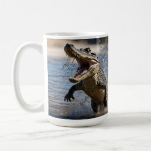 Scary Jaws: Australian Crocodile Leaping Coffee Mug
