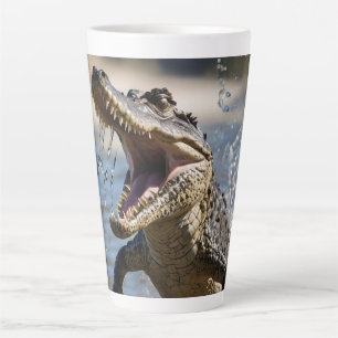 Scary Jaws: Australian Crocodile Leaping Latte Mug