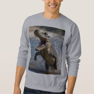 Scary Jaws: Australian Crocodile Leaping Sweatshirt