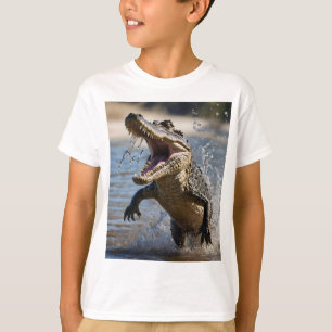 Scary Jaws: Australian Crocodile Leaping T-Shirt