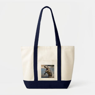 Scary Jaws: Australian Crocodile Leaping Tote Bag