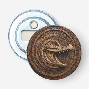 Scary Jaws: Australian Crocodile Wood Print Bottle Opener