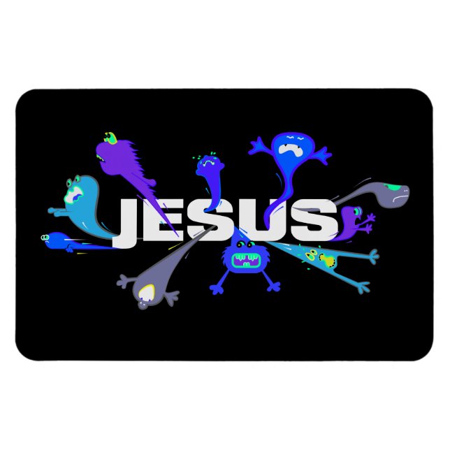 Scary Jesus Magnet (Horizontal)