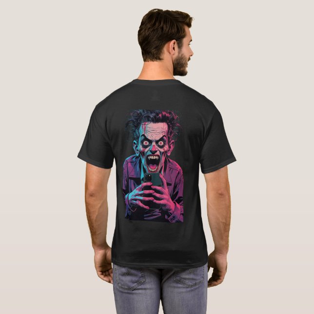 Scary Joker Halloween Men’s T-Shirt  Spooky Horror (Back Full)