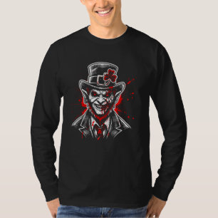 Scary Leprechaun Halloween Costume Creepy Bloody K T-Shirt