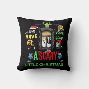 Scary Little Christmas Horror Holiday Design   Cushion
