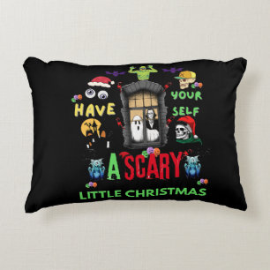Scary Little Christmas Horror Holiday Design Decorative Cushion
