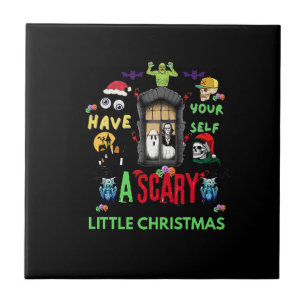 Scary Little Christmas Horror Holiday Design  T-Sh Ceramic Tile