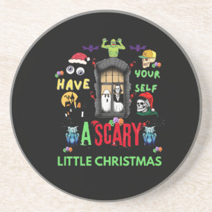 Scary Little Christmas Horror Holiday Design  T-Sh Coaster