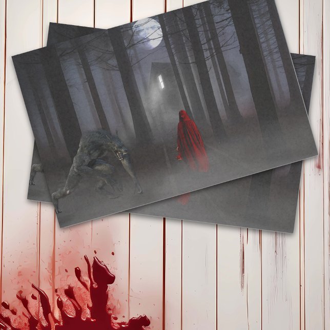 Scary Little Red Riding Hood Werewolf Tissue Paper (Creator Uploaded)