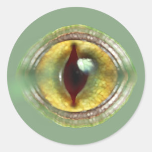 Scary Lizard Reptile Dragon Dinosaur Monster Eye Classic Round Sticker