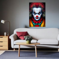Scary male Clown | AI Art Poster