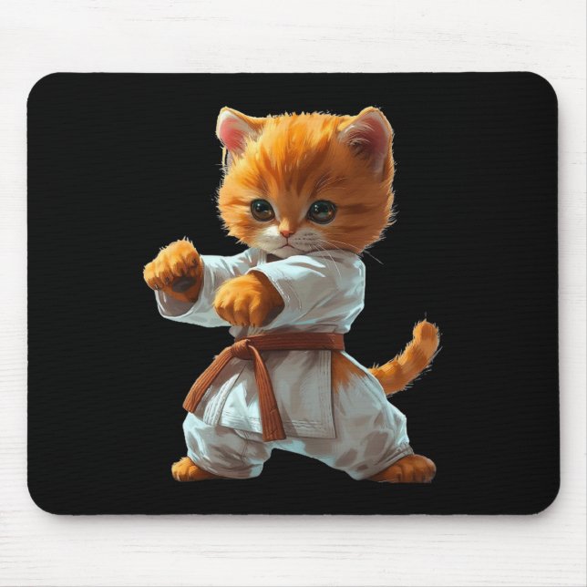 Scary Martial Arts Fighter Karate Boxer Comt Kung  Mouse Pad (Front)