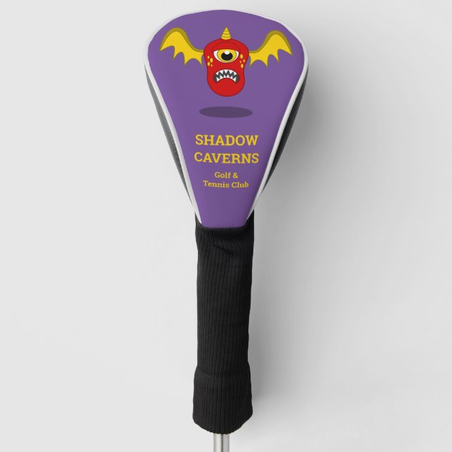 Scary Monster Halloween Golf Club Cover (Front)