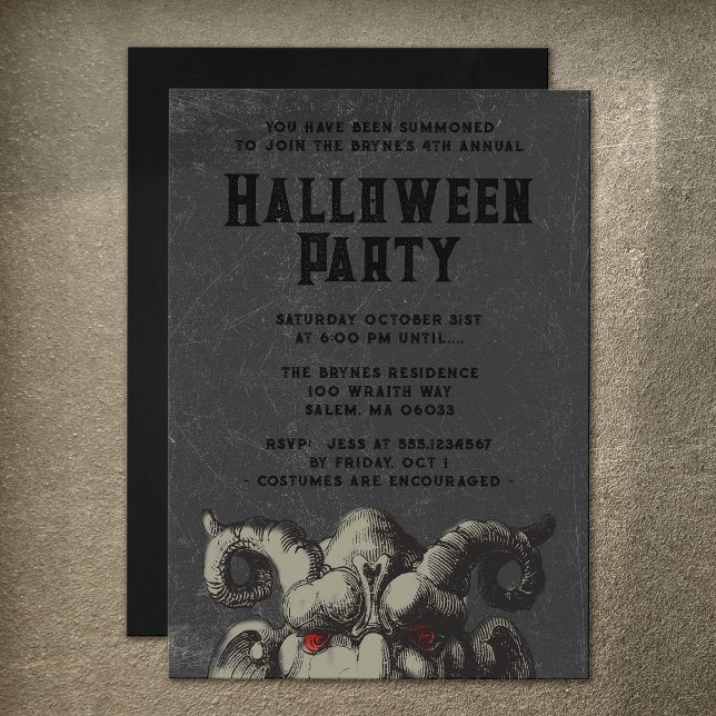 Scary Monster Halloween Party  Invitation (Creator Uploaded)