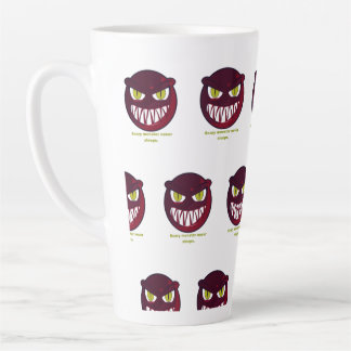 Scary monster never sleep latte mug