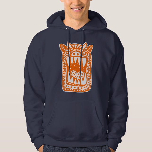 Scary Monster - Orange Hoodie (Front)