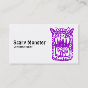 Scary Monster - Purple Business Card