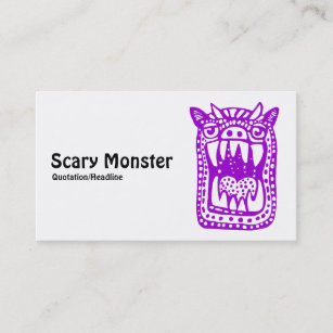 Scary Monster - Purple Business Card