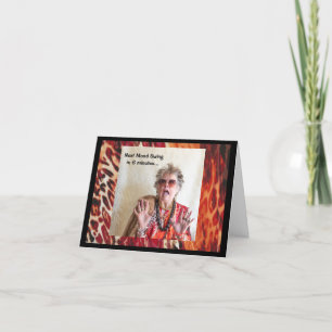 Scary Mood Swings Folded Greeting Card