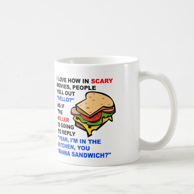 Scary Movie Hello Funny Mug (Right)